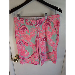 Lilly Pulitzer Pink and Green Floral Shorts